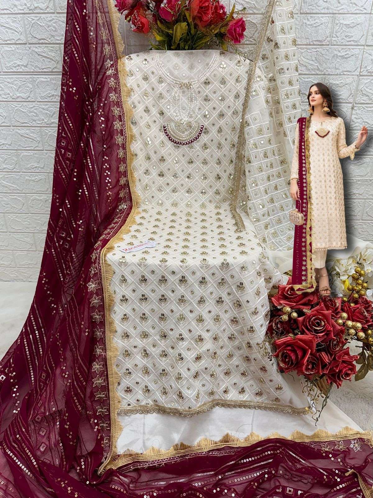 FEPIC ROSEMEEN C 1800 GEORGETTE FANCY DESIGNER SUIT