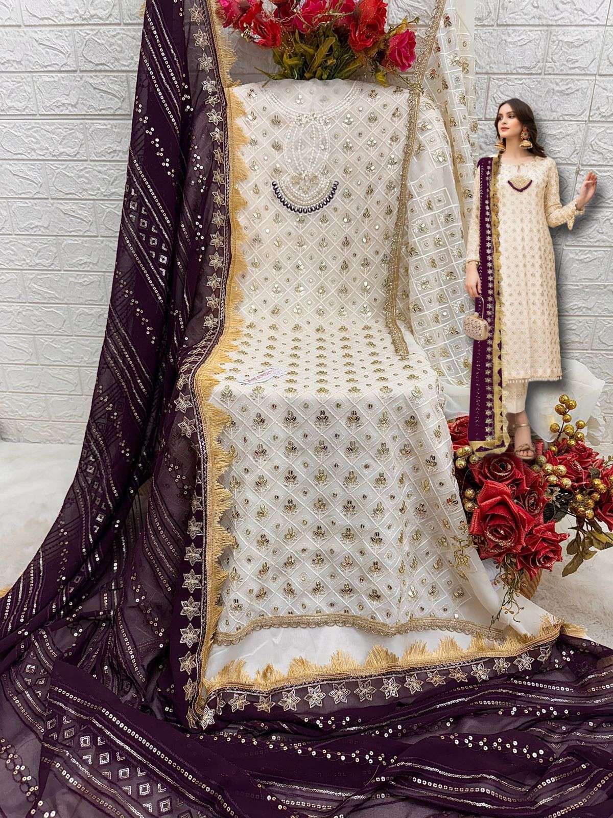 FEPIC ROSEMEEN C 1800 GEORGETTE FANCY DESIGNER SUIT