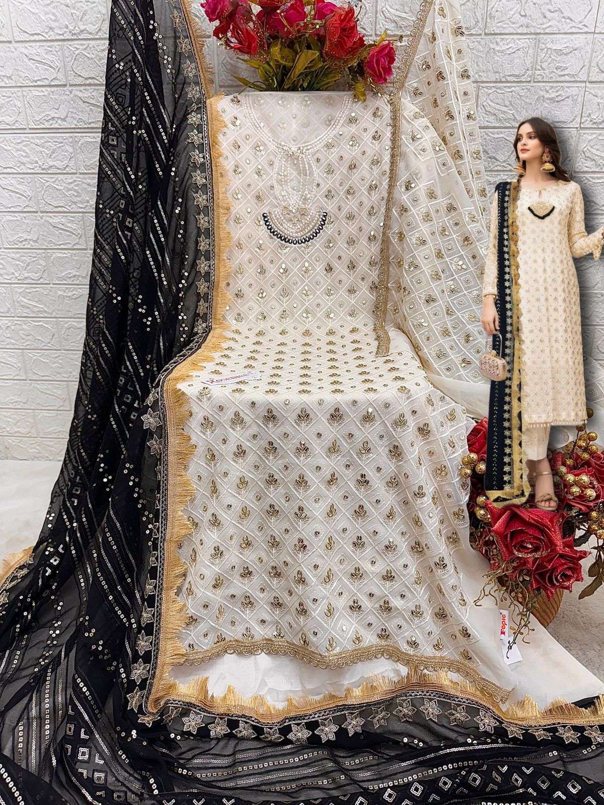 FEPIC ROSEMEEN C 1800 GEORGETTE FANCY DESIGNER SUIT