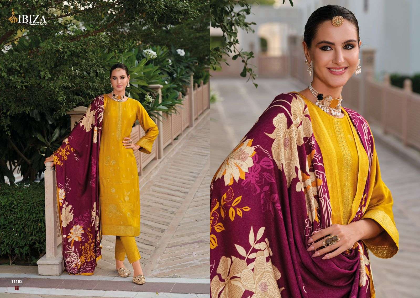 IBIZA KHAYAAL PASHMINA JACQUARD DESIGNER WINTER WEAR SUIT
