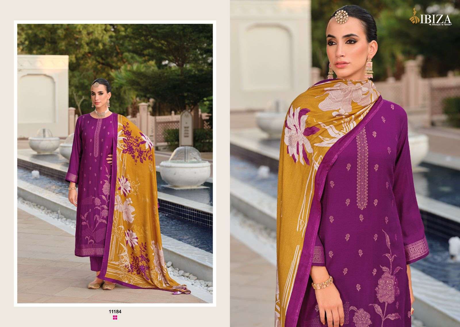 IBIZA KHAYAAL PASHMINA JACQUARD DESIGNER WINTER WEAR SUIT