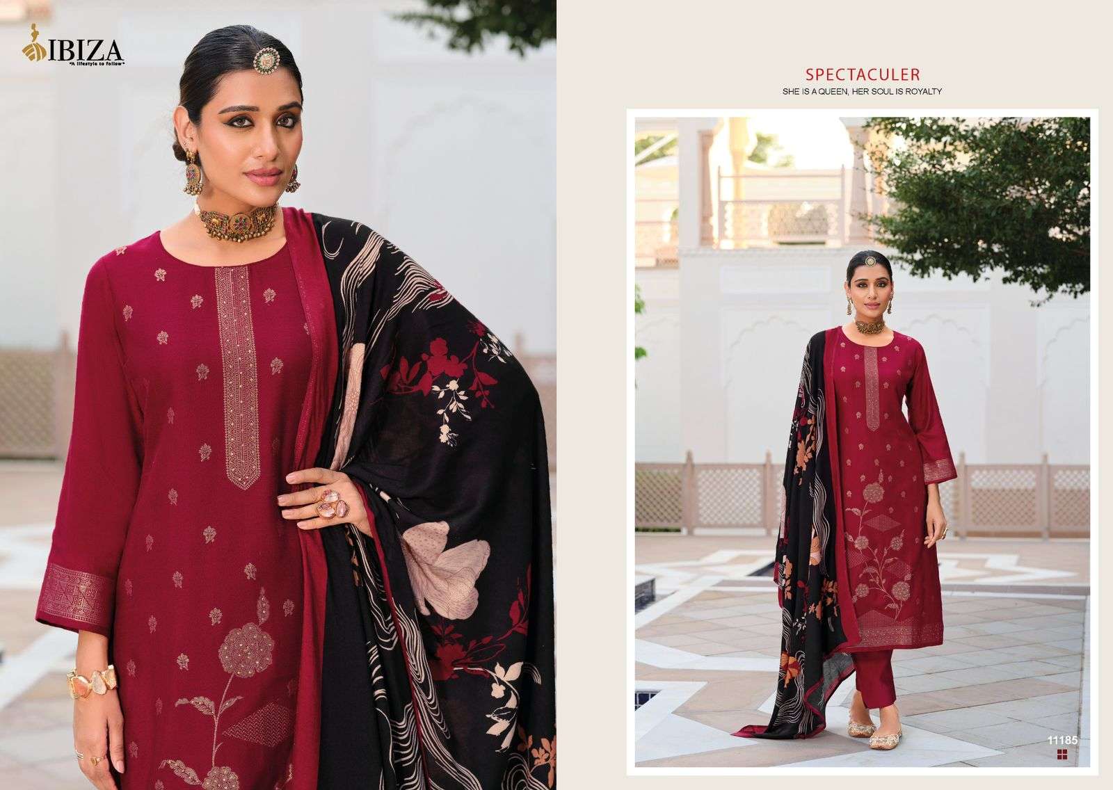 IBIZA KHAYAAL PASHMINA JACQUARD DESIGNER WINTER WEAR SUIT