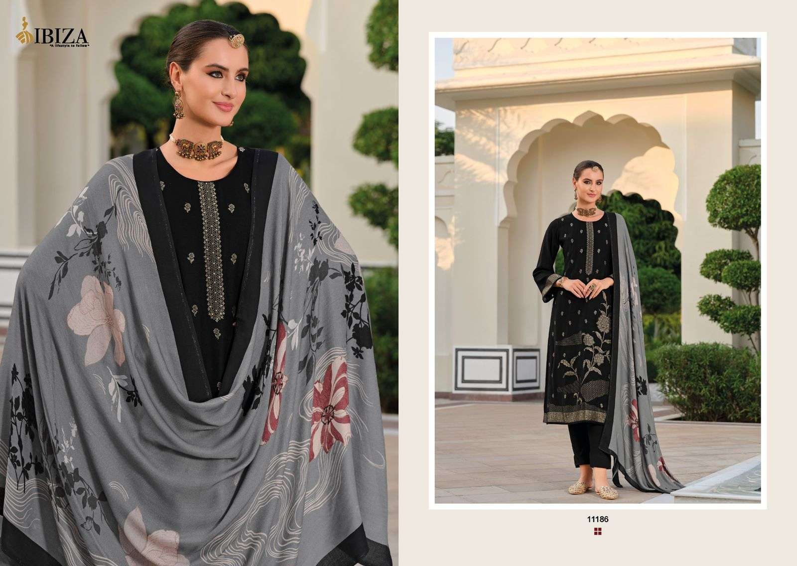 IBIZA KHAYAAL PASHMINA JACQUARD DESIGNER WINTER WEAR SUIT