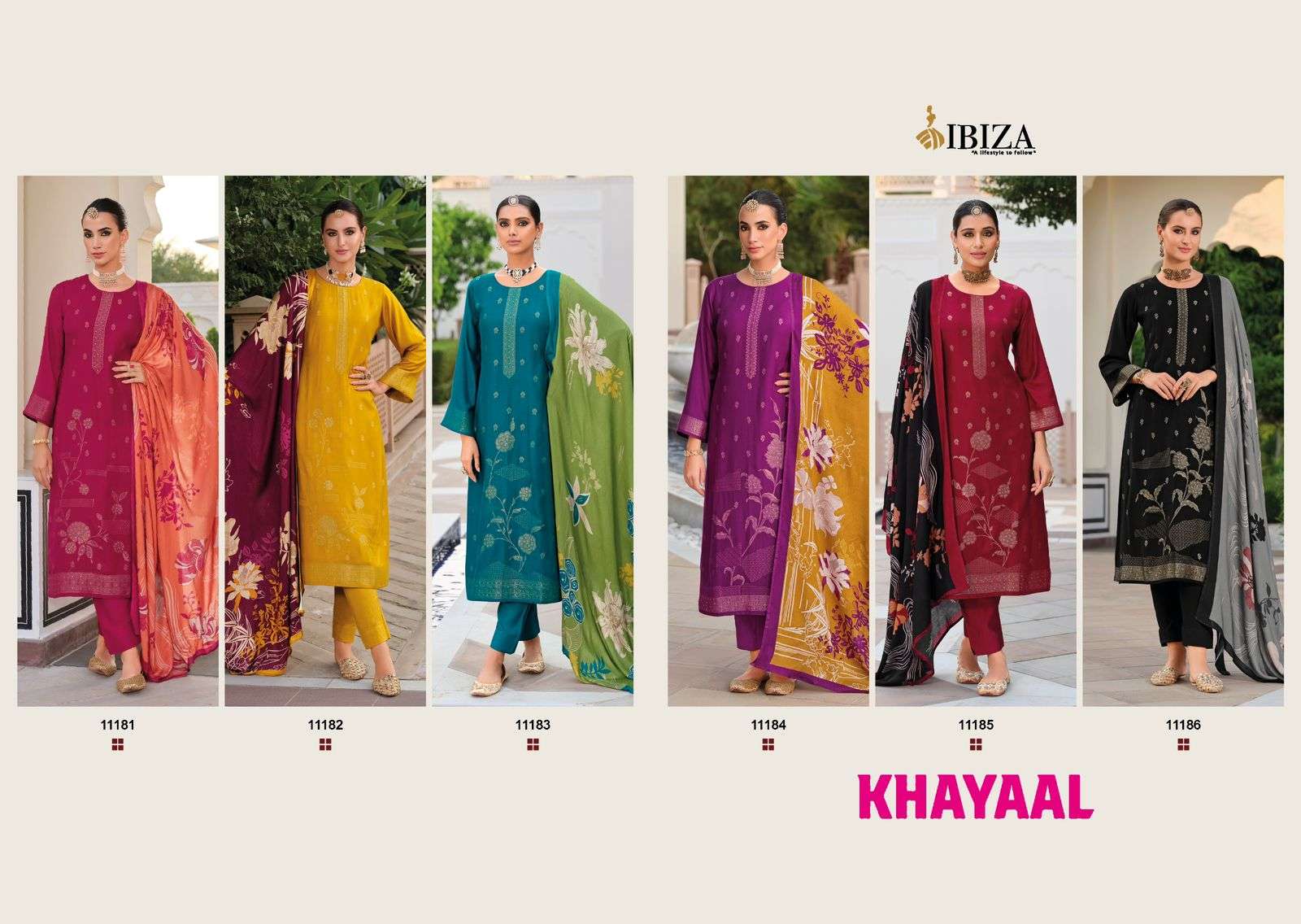 IBIZA KHAYAAL PASHMINA JACQUARD DESIGNER WINTER WEAR SUIT