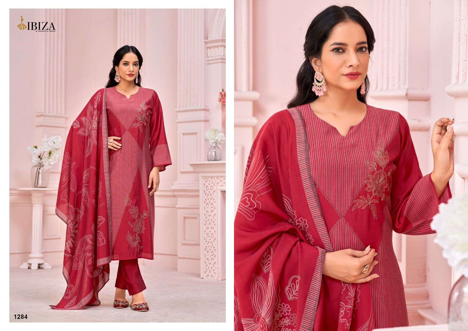  IBIZA NIMAYA VISCOSE EMBROIDERY DESIGNER WORK SUIT
