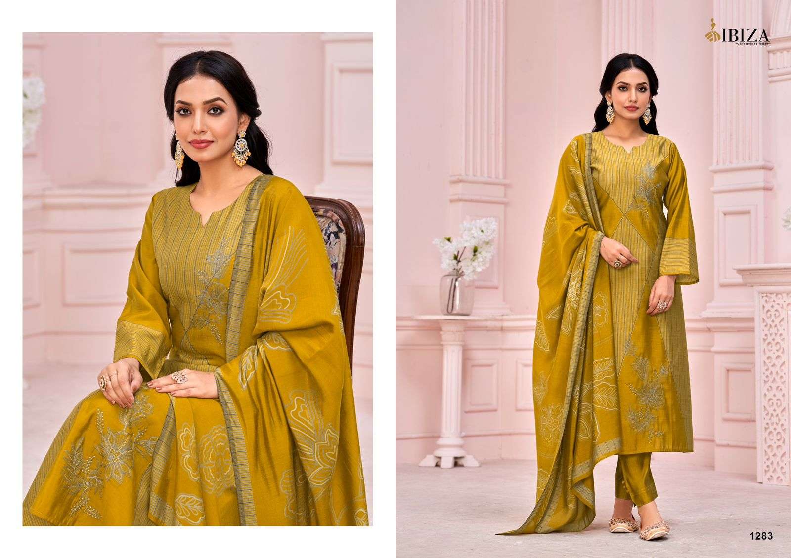  IBIZA NIMAYA VISCOSE EMBROIDERY DESIGNER WORK SUIT