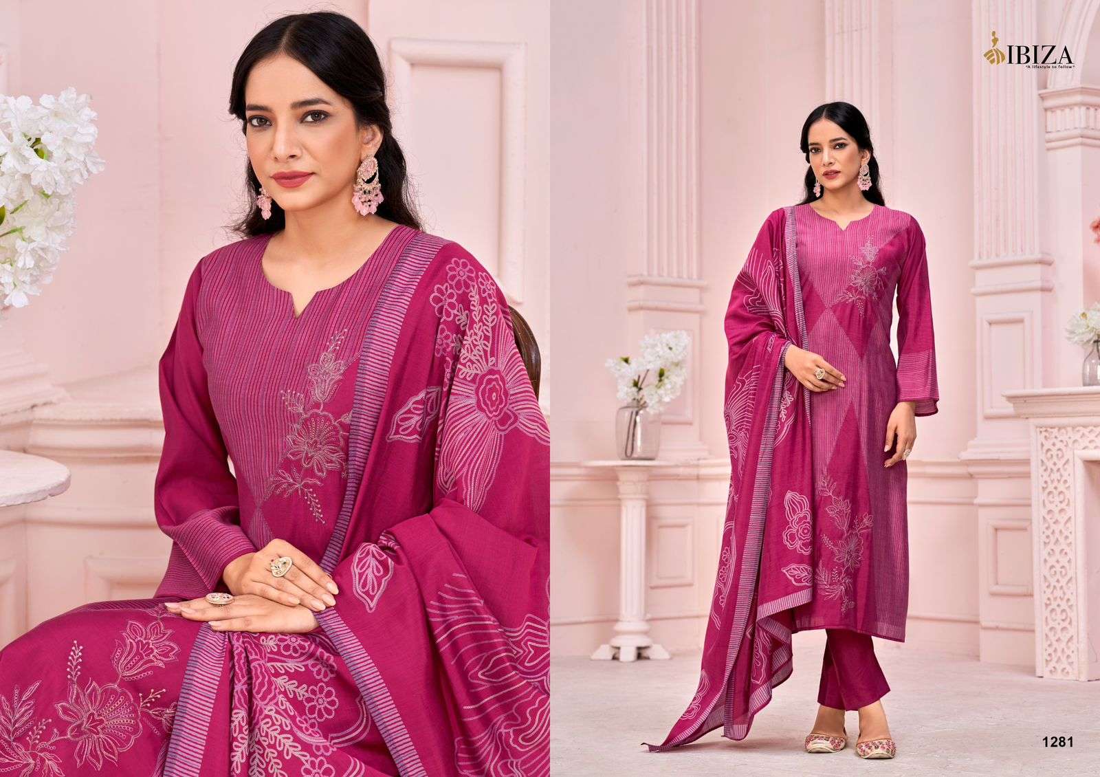  IBIZA NIMAYA VISCOSE EMBROIDERY DESIGNER WORK SUIT