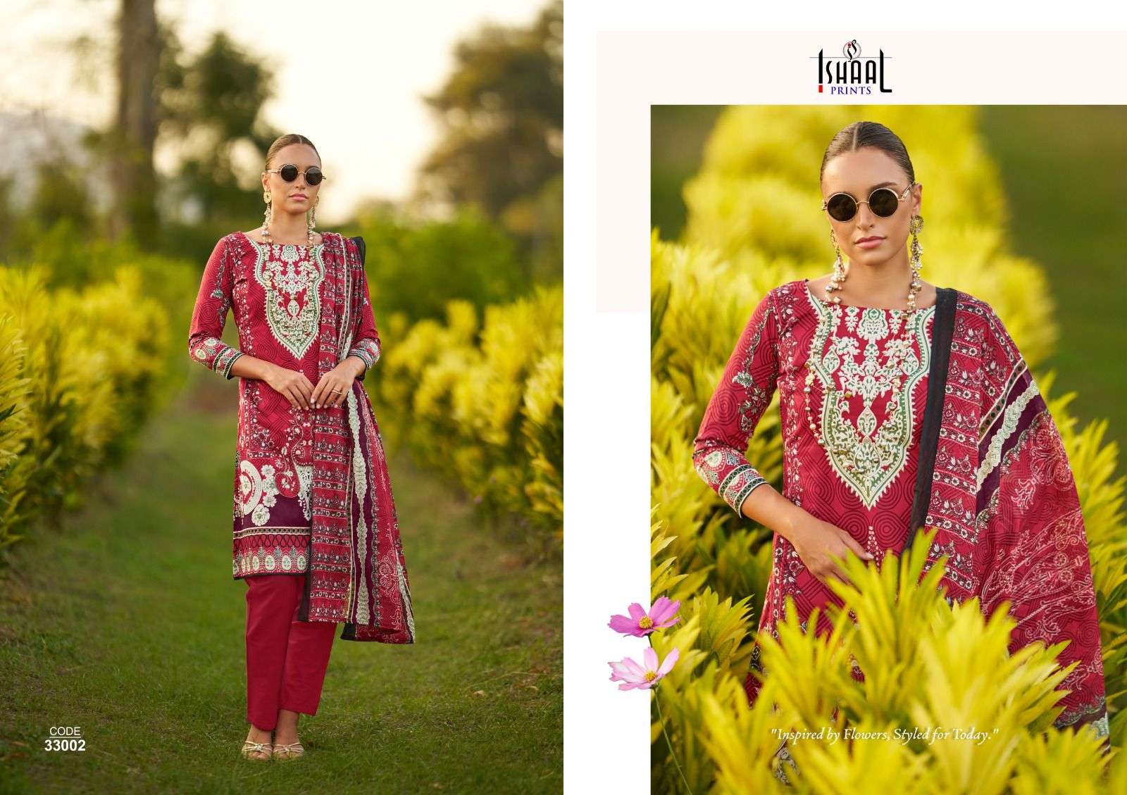 ISHAAL PRINTS GULMOHAR VOL 33 LAWN COTTON DIGITAL PRINT SALWAR SUIT