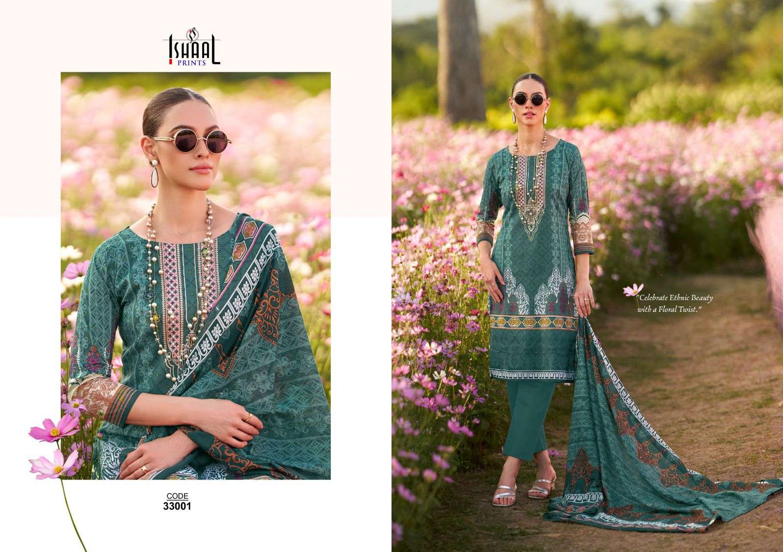 ISHAAL PRINTS GULMOHAR VOL 33 LAWN COTTON DIGITAL PRINT SALWAR SUIT