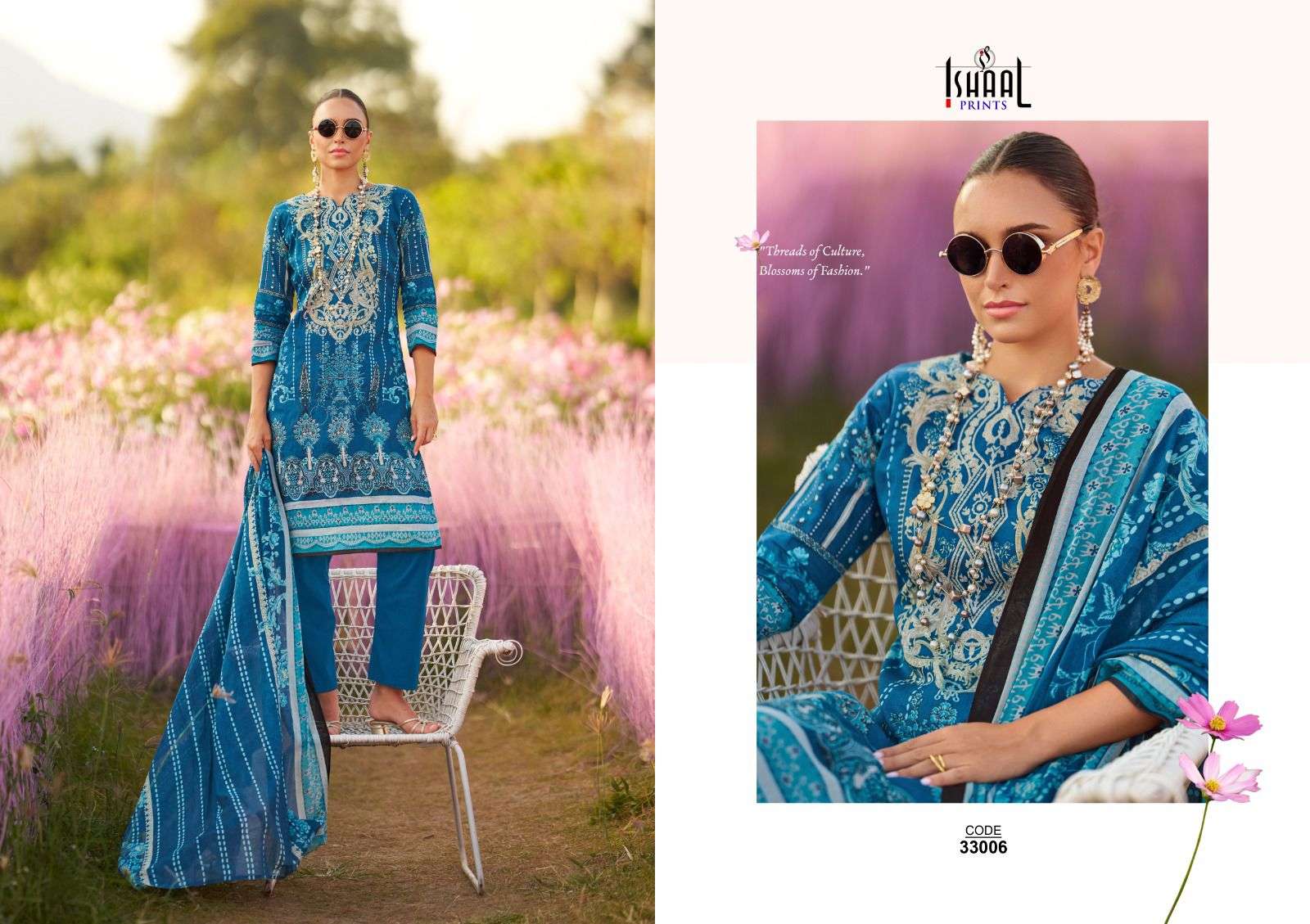 ISHAAL PRINTS GULMOHAR VOL 33 LAWN COTTON DIGITAL PRINT SALWAR SUIT
