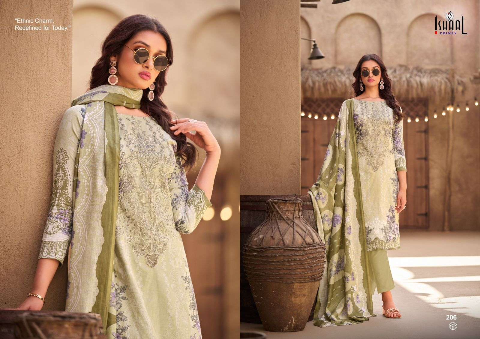 ISHAAL PRINTS MARIA VOL 2 LAWN COTTON FANCY WORK SUIT