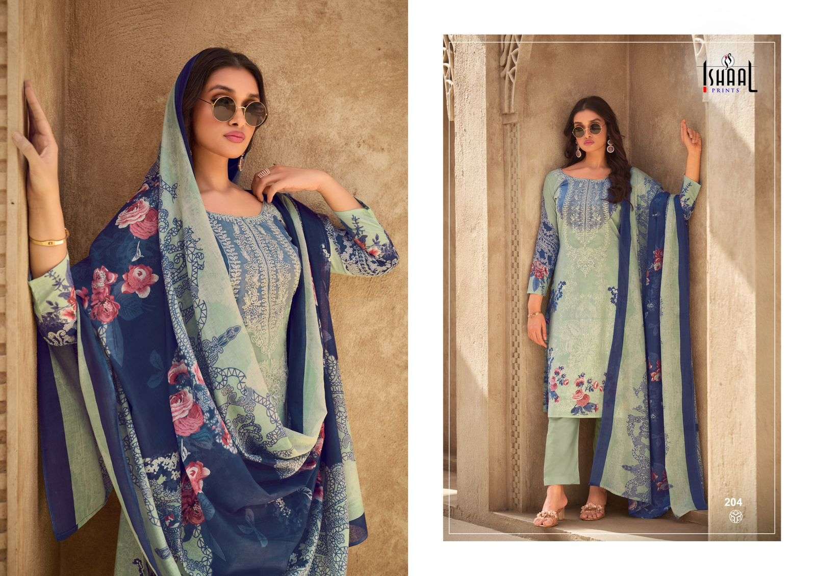 ISHAAL PRINTS MARIA VOL 2 LAWN COTTON FANCY WORK SUIT