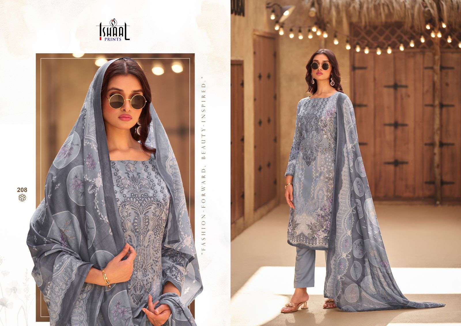ISHAAL PRINTS MARIA VOL 2 LAWN COTTON FANCY WORK SUIT