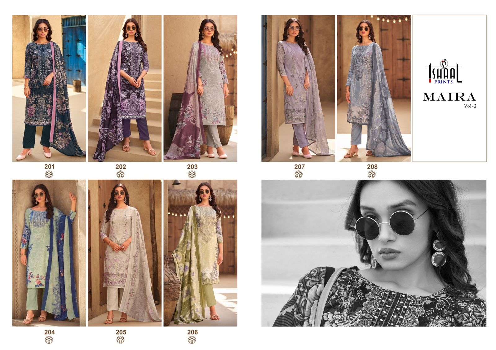 ISHAAL PRINTS MARIA VOL 2 LAWN COTTON FANCY WORK SUIT