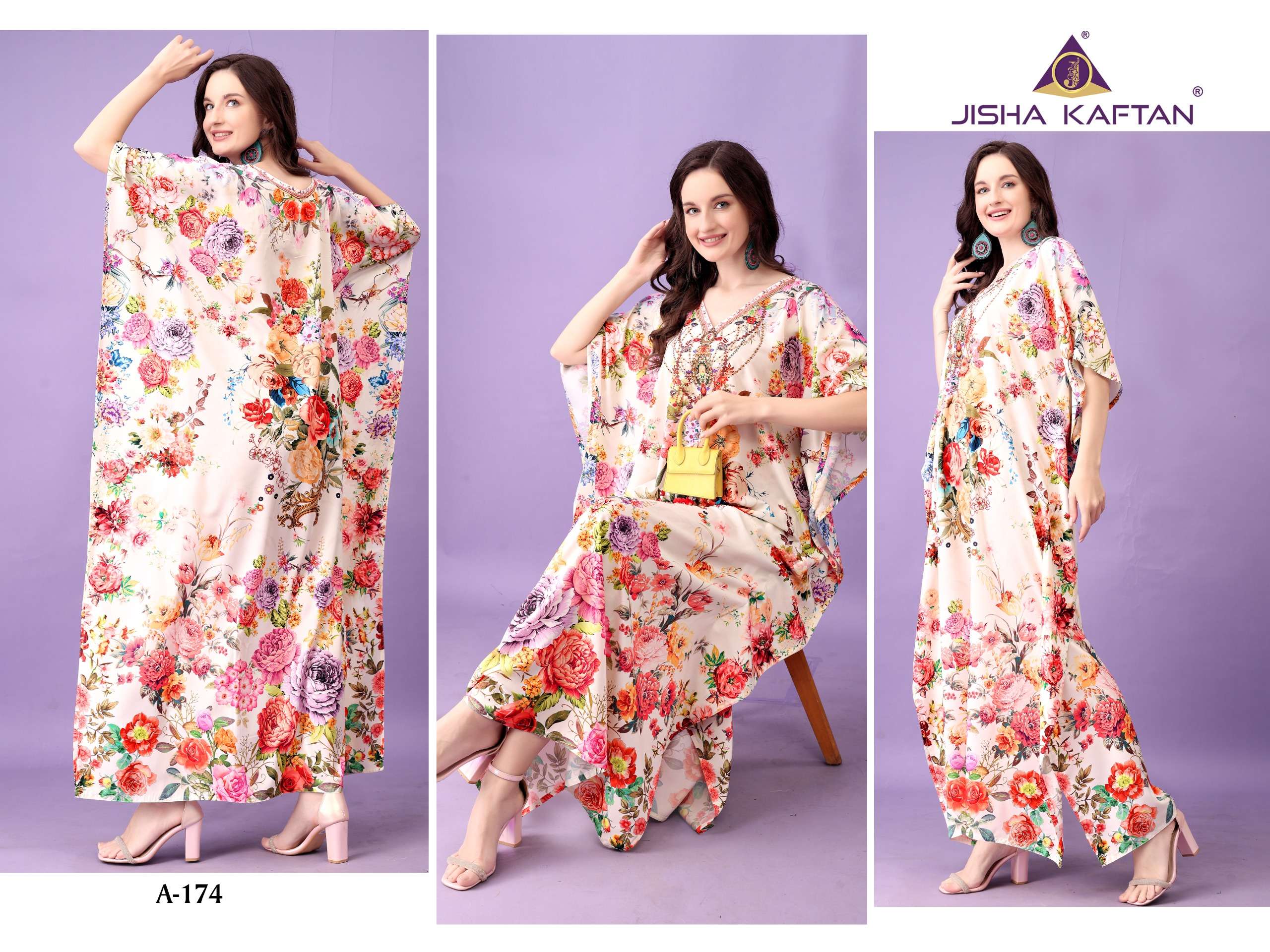 JELTIE JISHA KAFTAN AFREEN VOL 10 CREPE DIGITAL PRINTED FANCY KAFTAN