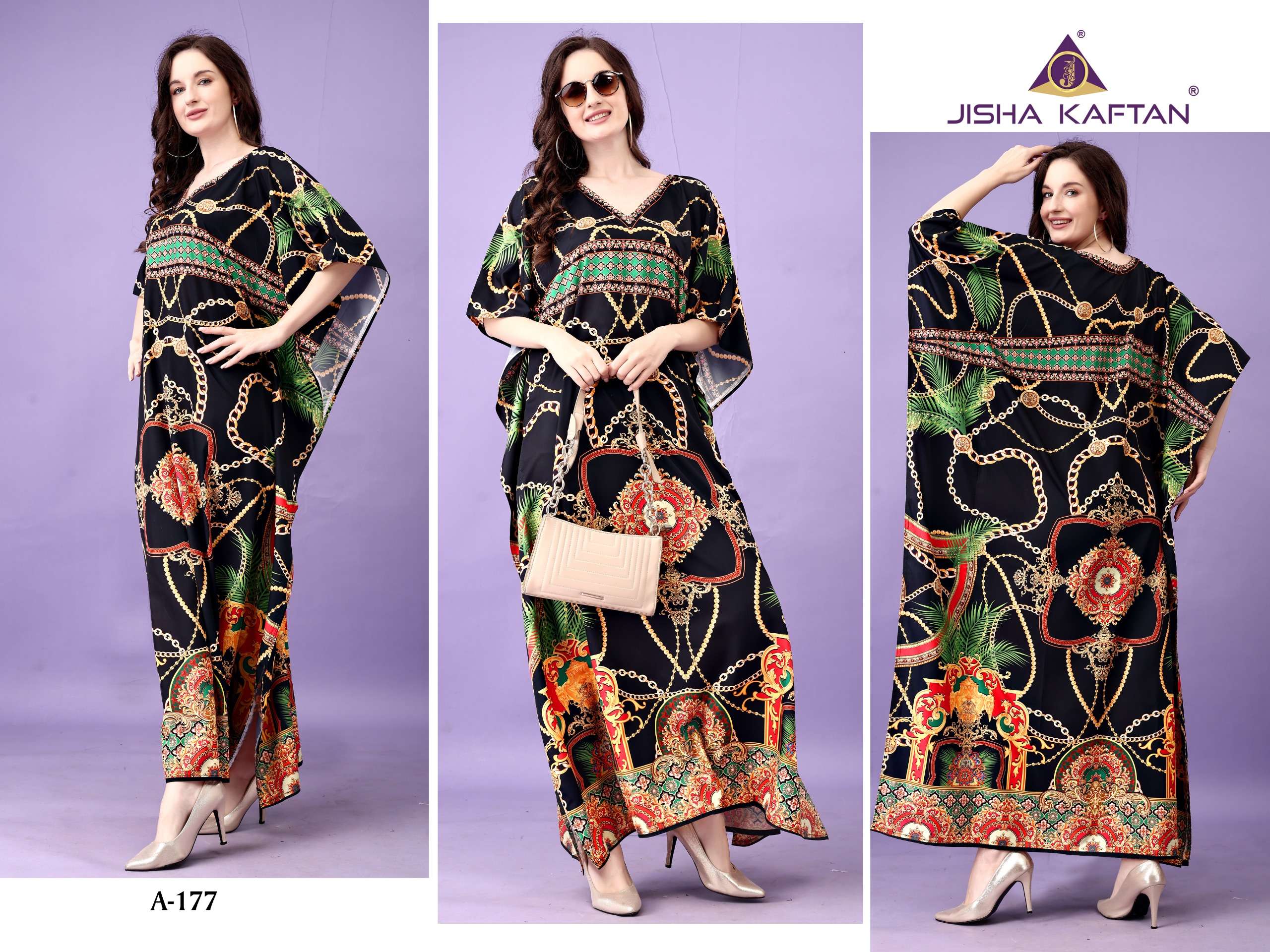 JELTIE JISHA KAFTAN AFREEN VOL 10 CREPE DIGITAL PRINTED FANCY KAFTAN