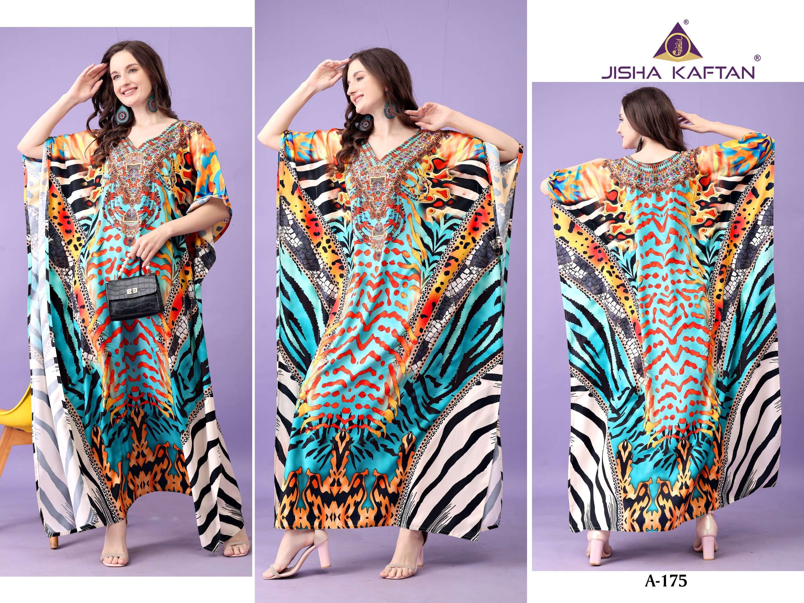 JELTIE JISHA KAFTAN AFREEN VOL 10 CREPE DIGITAL PRINTED FANCY KAFTAN