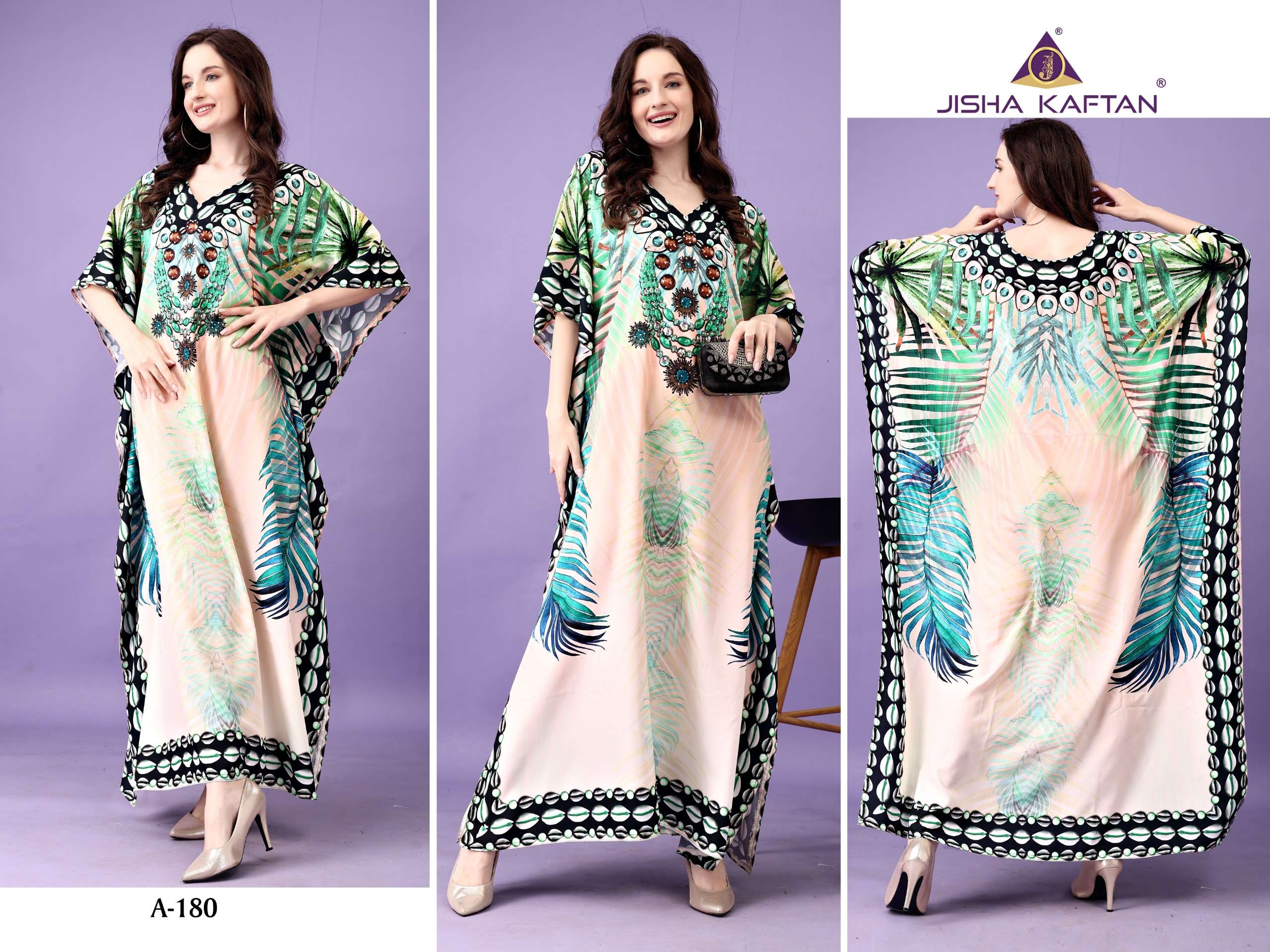 JELTIE JISHA KAFTAN AFREEN VOL 10 CREPE DIGITAL PRINTED FANCY KAFTAN