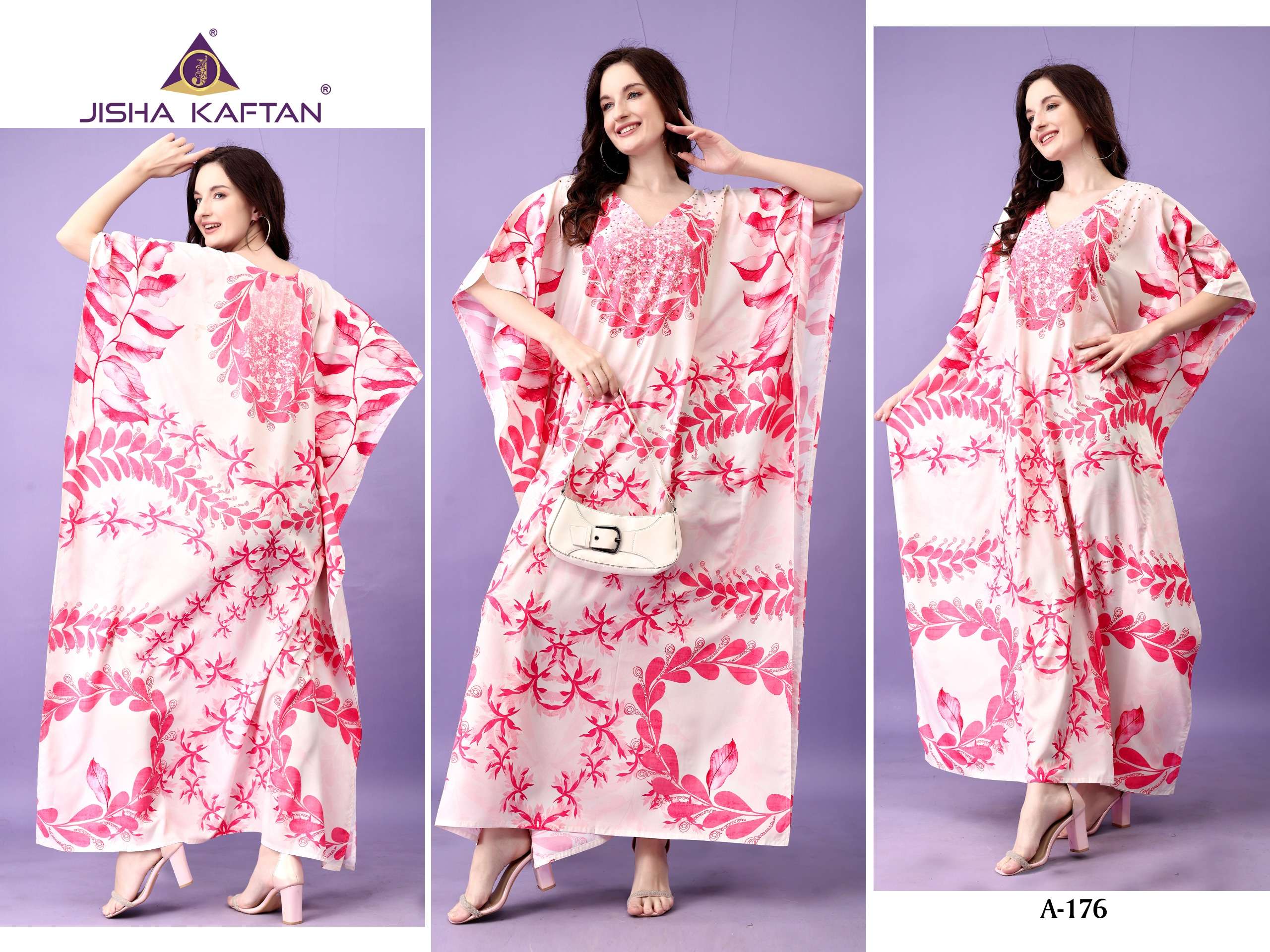 JELTIE JISHA KAFTAN AFREEN VOL 10 CREPE DIGITAL PRINTED FANCY KAFTAN
