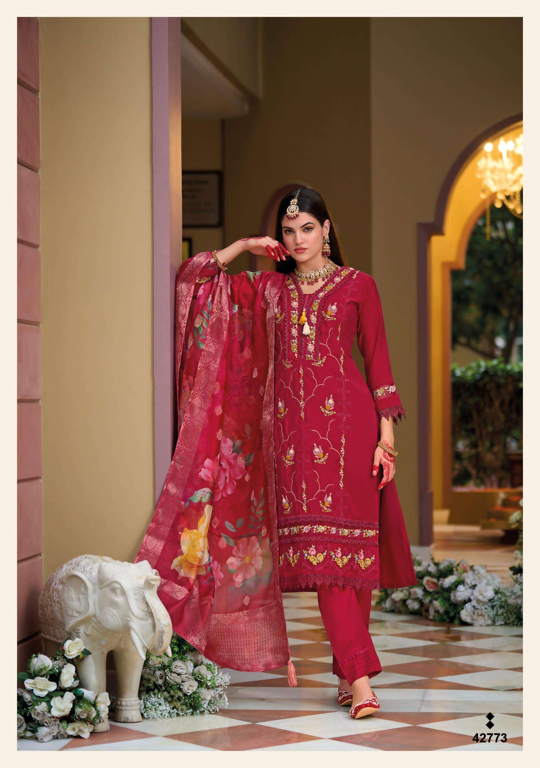 KAILEE FASHION NAQUSH VISCOSE SILK DESIGNER LADIES SUIT