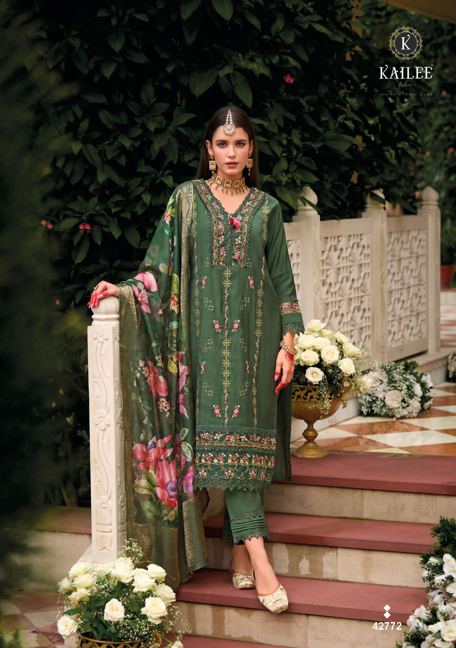 KAILEE FASHION NAQUSH VISCOSE SILK DESIGNER LADIES SUIT