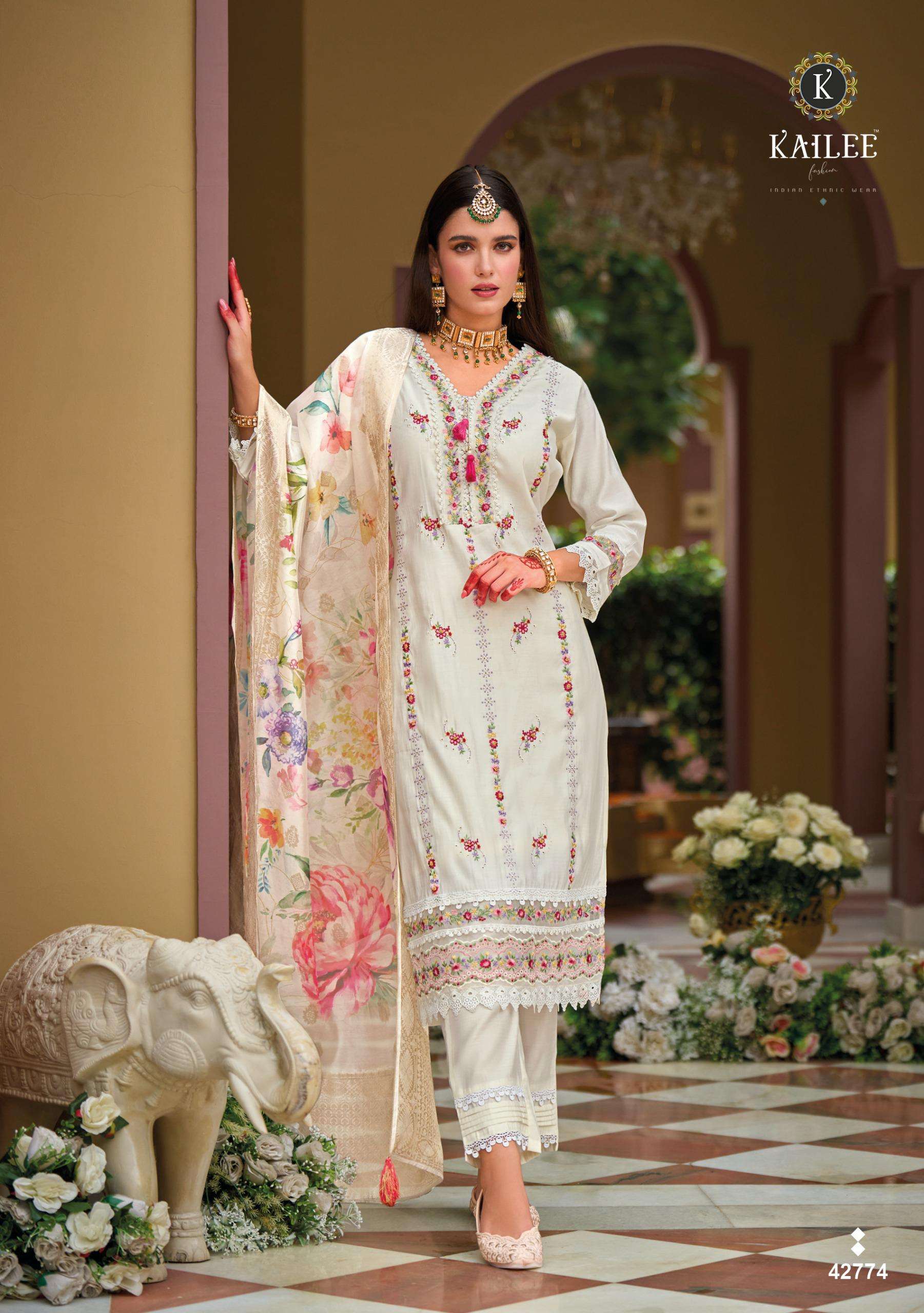 KAILEE FASHION NAQUSH VISCOSE SILK DESIGNER LADIES SUIT