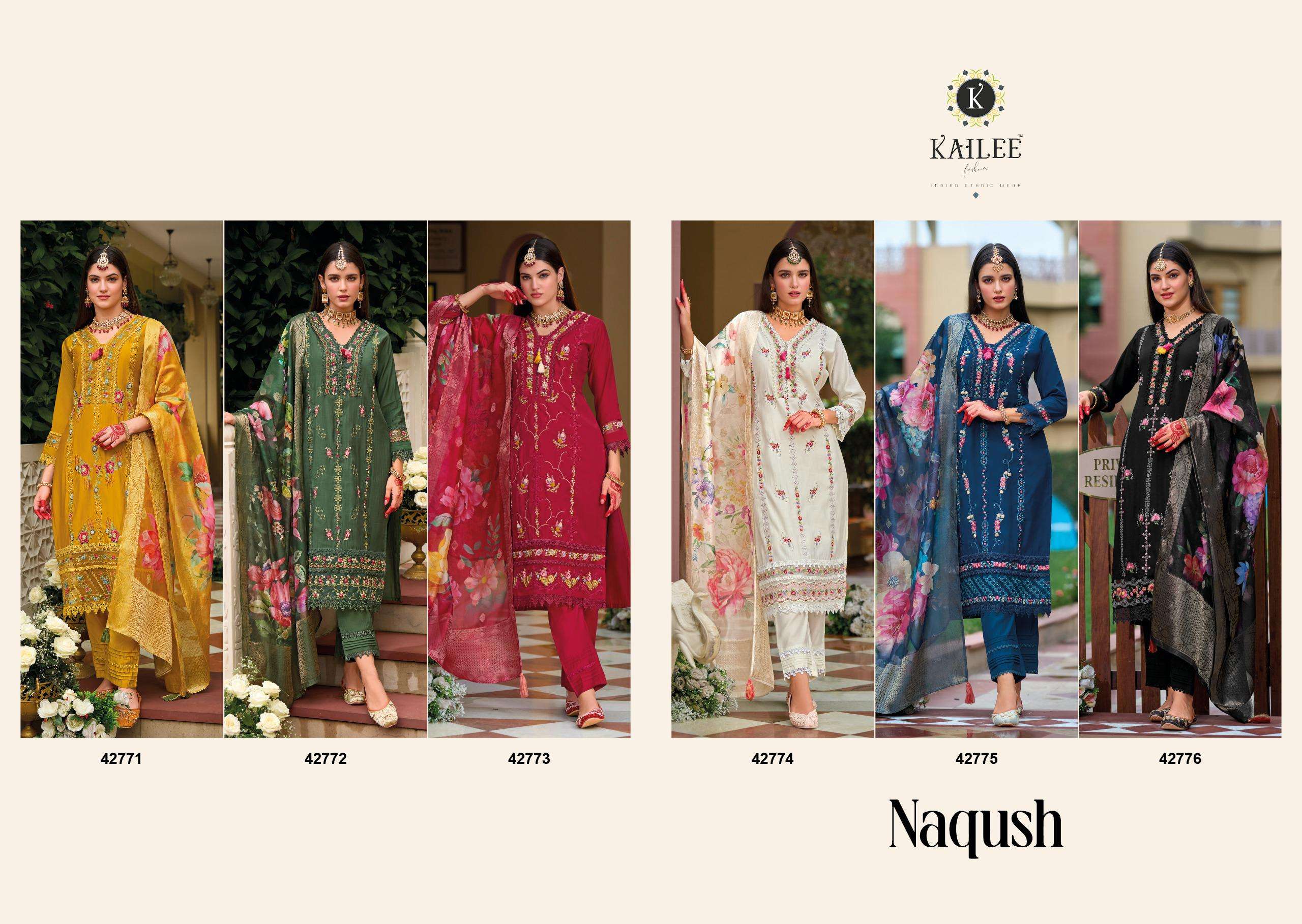KAILEE FASHION NAQUSH VISCOSE SILK DESIGNER LADIES SUIT