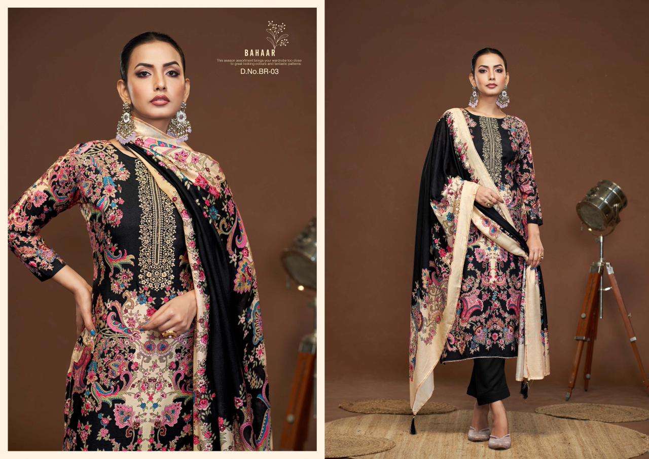 KARVA DESINER STUDIO BAHAAR VISCOSE DIGITAL PRINT WITH FANCY WORK SUIT