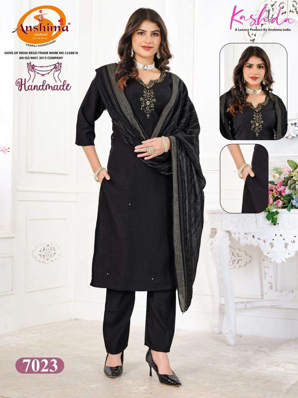 KASHIDA HANDMADE VOL 1 FANCY SOBER WORKS LADIES KURTI COMBO SET 