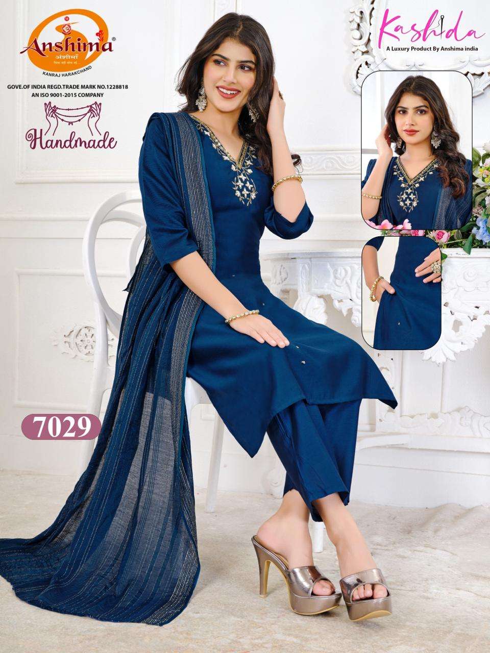 KASHIDA HANDMADE VOL 1 FANCY SOBER WORKS LADIES KURTI COMBO SET 