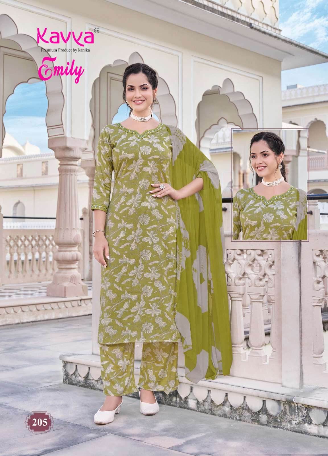 KAVYA EMILY VOL 2 CAPSULE FOIL PRINT FANCY LADIES KURTI COMBO SET 