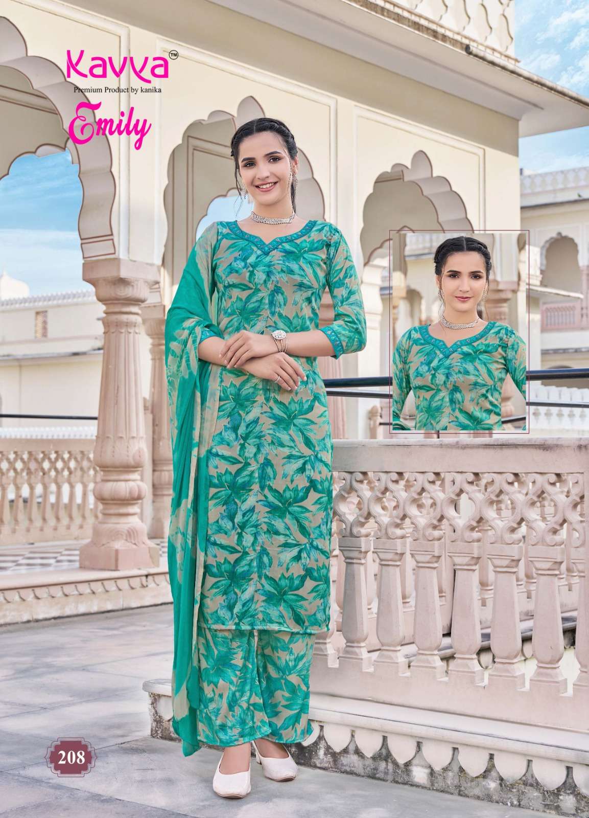 KAVYA EMILY VOL 2 CAPSULE FOIL PRINT FANCY LADIES KURTI COMBO SET 