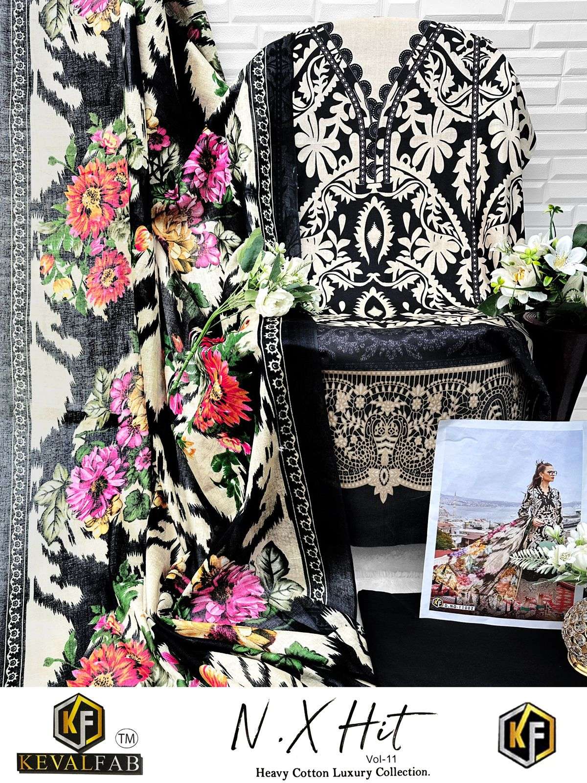KEVAL FAB K KASHA NX HIT VOL 11 COTTON DIGITAL PRINTS SALWAR SUIT