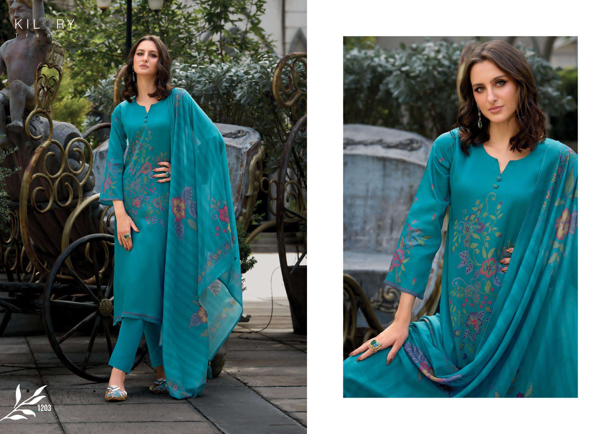 KILORY  TRENDS AARZOO JAM COTTON DIGITAL PRINT WITH FANCY WORK SUIT