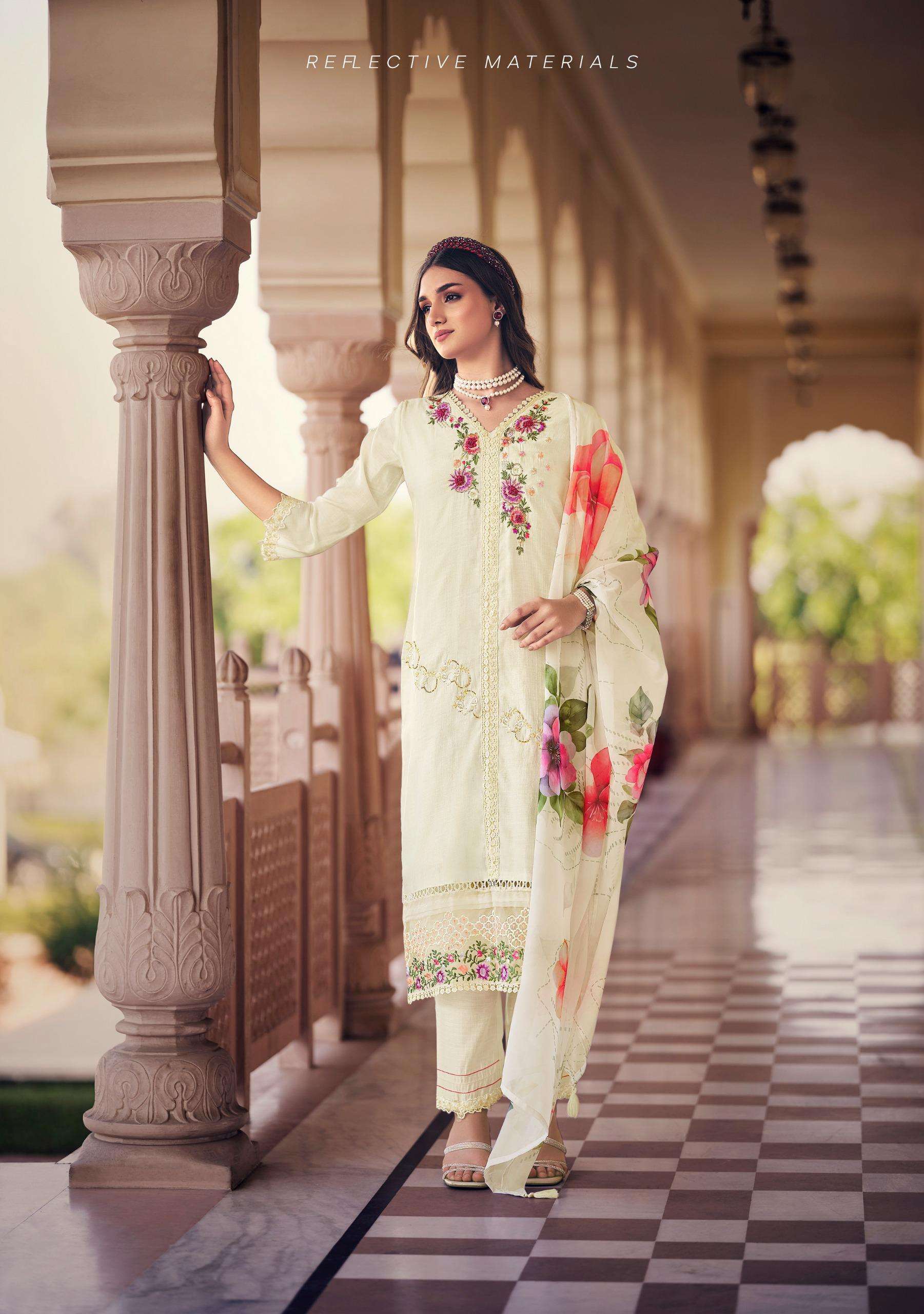 LADY LEELA SAJDA VISCOSE DESIGNER WORK READY MADE LADIES SUIT