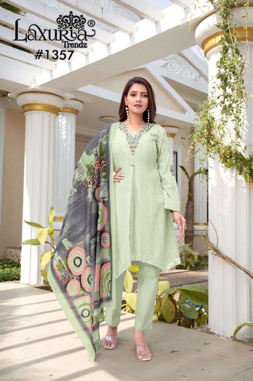 LAXURIA TRENDZ D NO 1357 BEAUTIFUL DESIGNER PAKISTANI SUIT