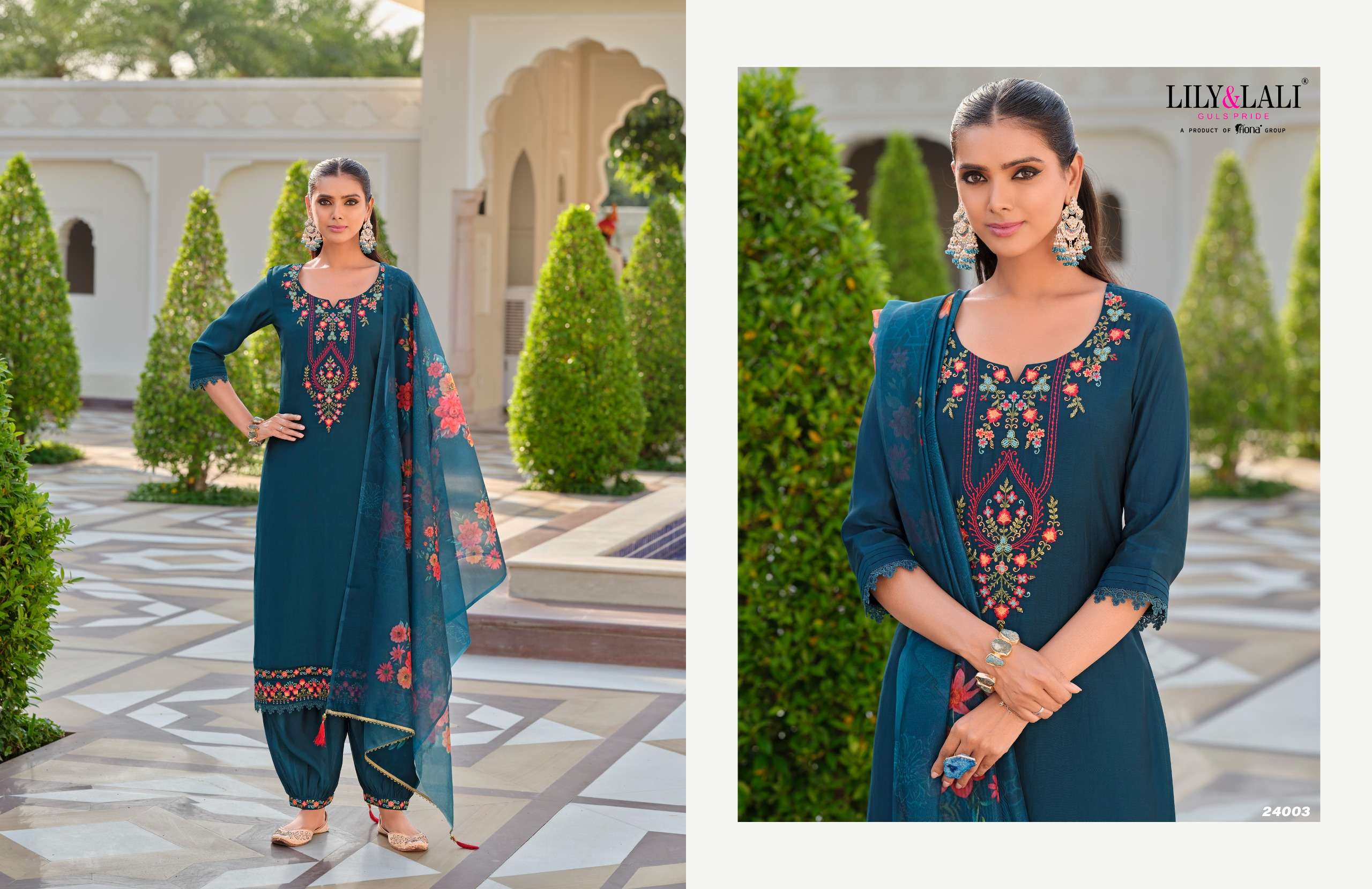 LILY AND LALI AFGHANI VOL 5 SILK WITH FANCY DESIGNER WORK SUIT