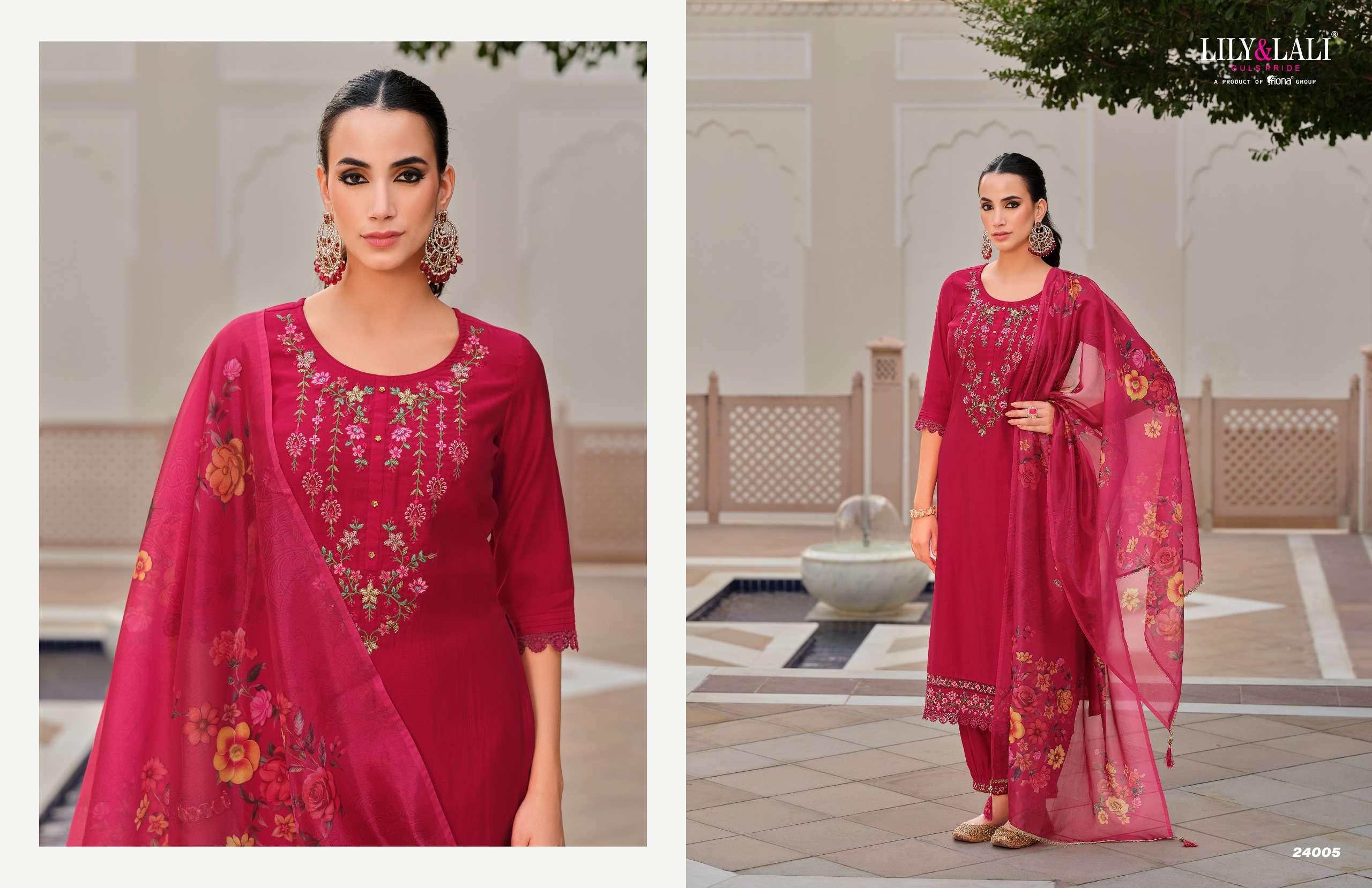LILY AND LALI AFGHANI VOL 5 SILK WITH FANCY DESIGNER WORK SUIT
