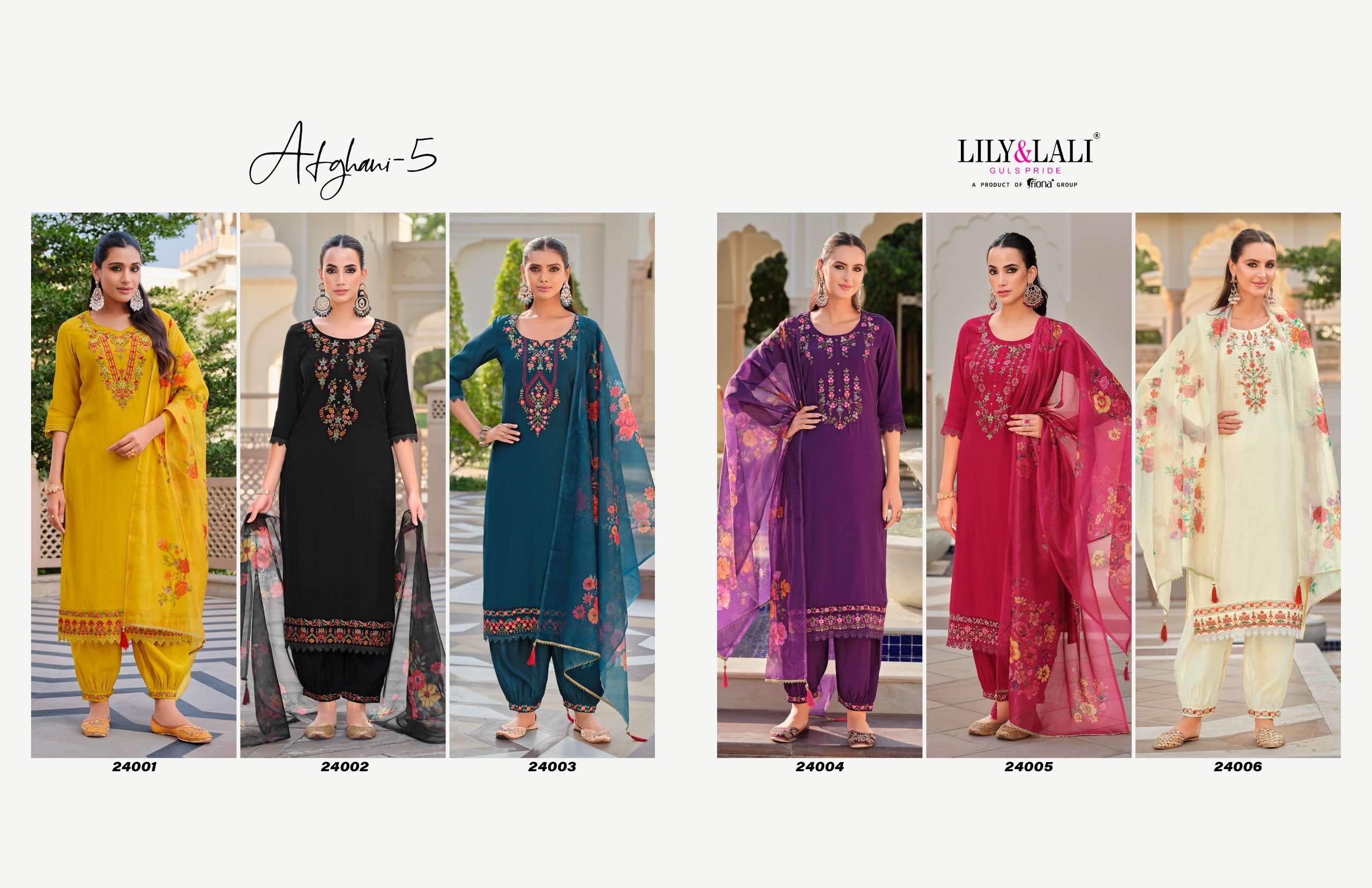 LILY AND LALI AFGHANI VOL 5 SILK WITH FANCY DESIGNER WORK SUIT