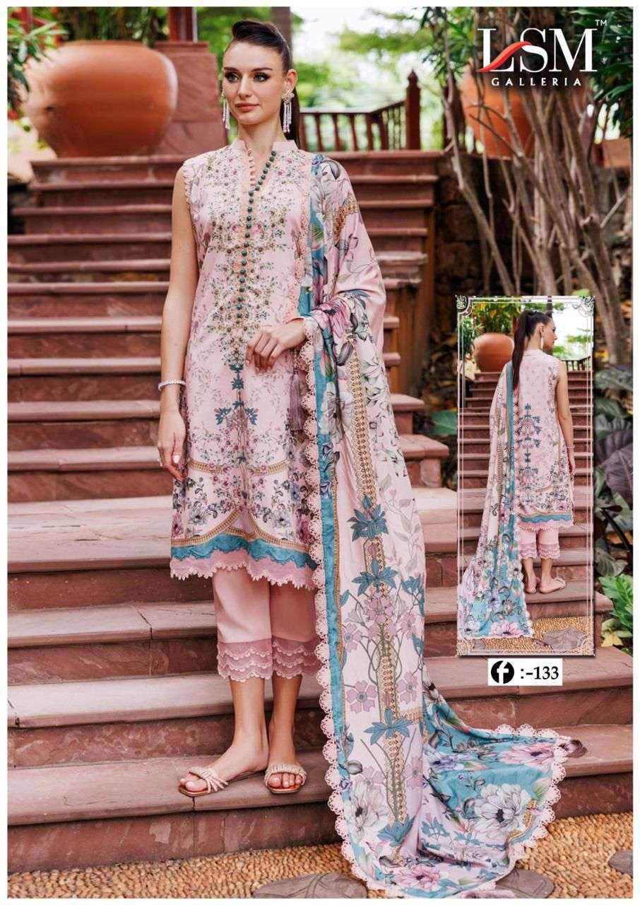 LSM GALLERIA FIRDOUS QUEEN LAWN VOL 13 LAWN COTTON DIGITAL PRINT SUIT