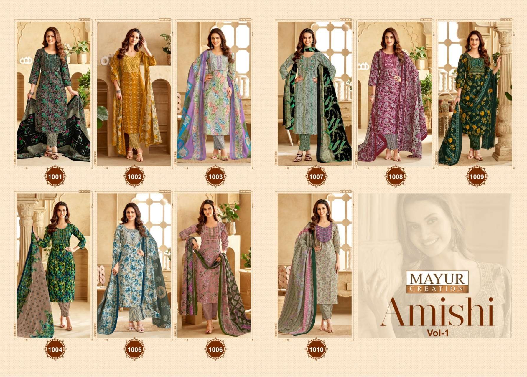 MAYUR CREATION AMISHI VOL 1 COTTON PRINT FANCY KURTI COMBO SET 