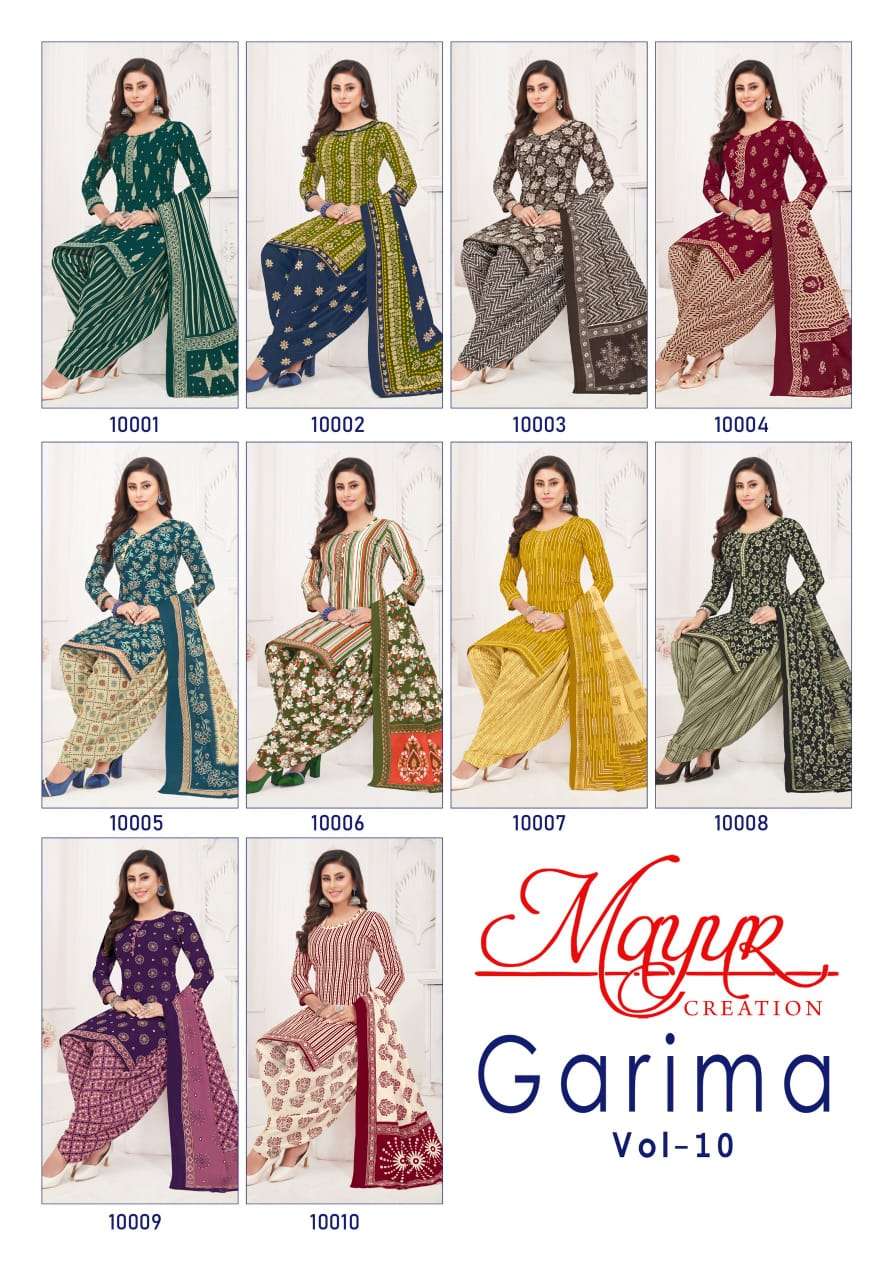 MAYUR CREATION GARIMA VOL 10 COTTON PRINT PATIYALA DRESS