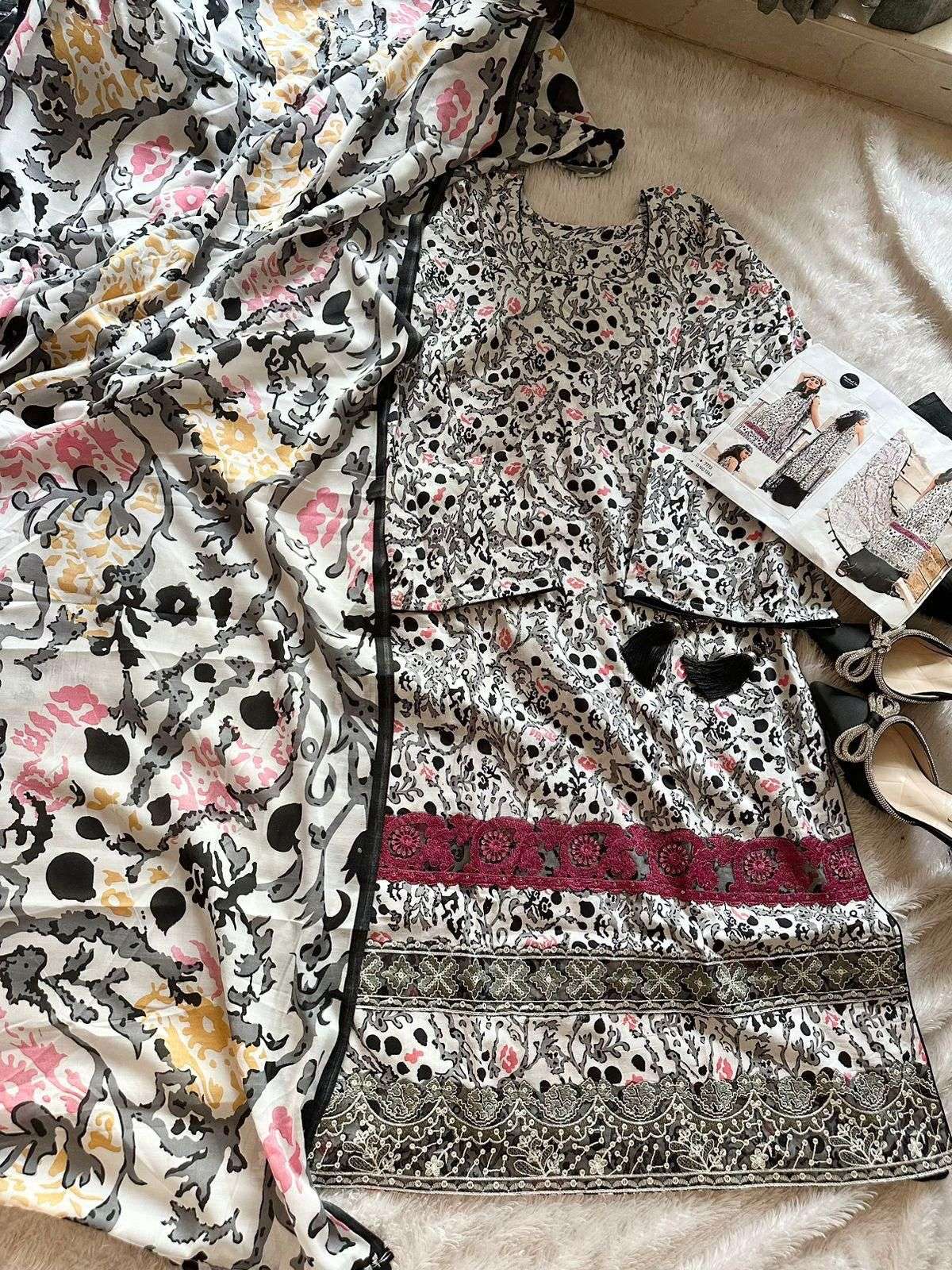 MEHBOOB TEX DESIGN NO - 1363 PURE COTTON PRINT EXCLUSIVE EMBROIDERED SALWAR SUIT 
