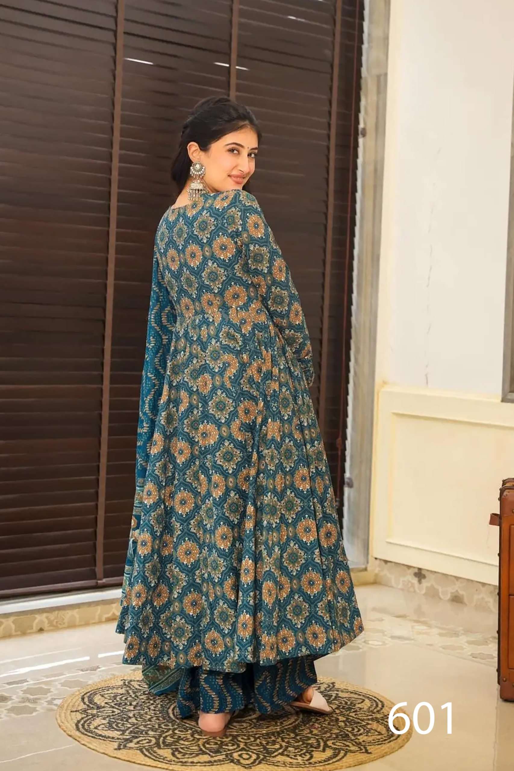 MF CLORA VOL 6 MUSLIN DIGITAL PRINT WITH FANCY GOWN WITH BOTTOM AND DUPATTA SET