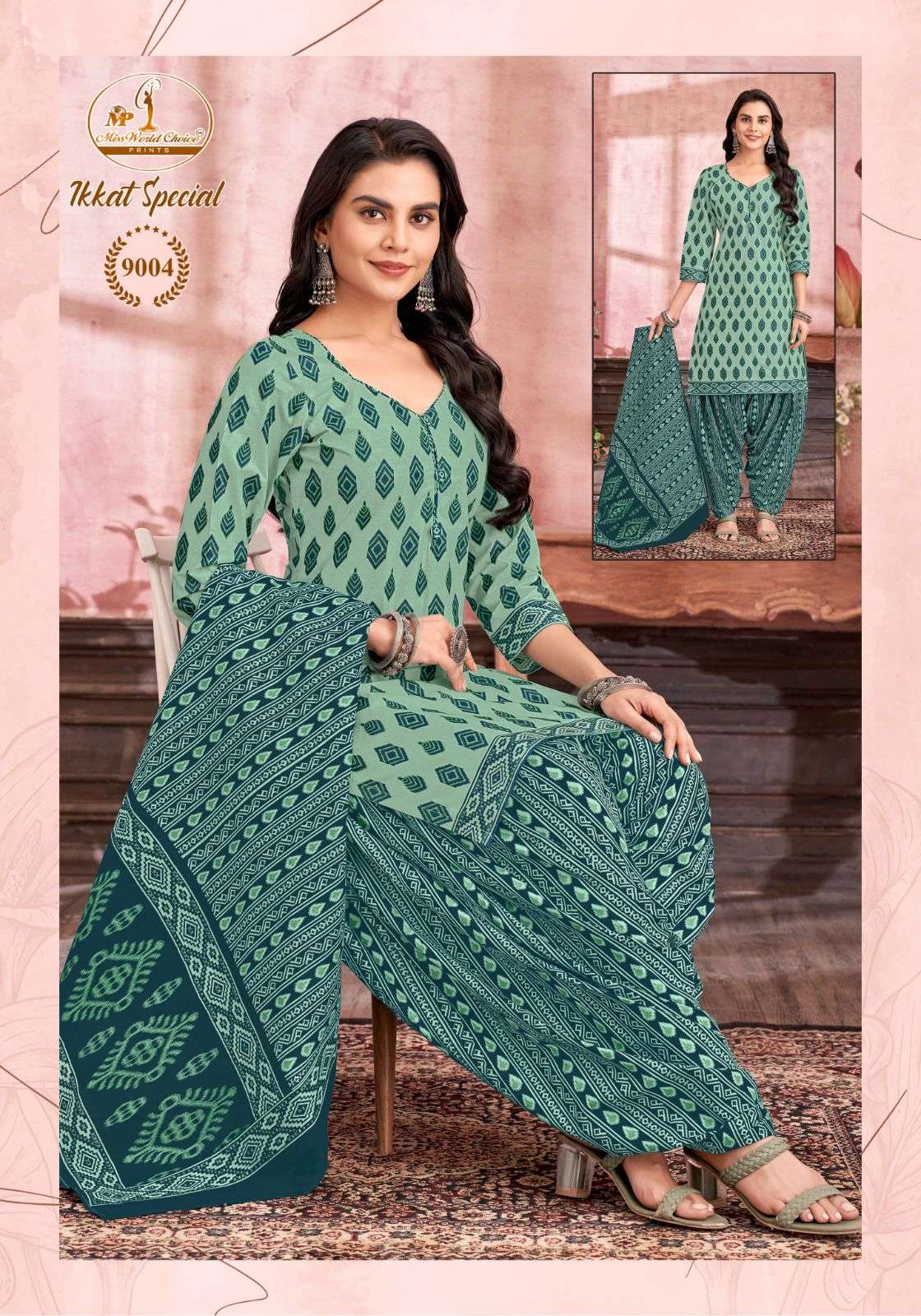 MISS WOLRD CHOICE IKKAT SPECIAL VOL 9 COTTON PRINT SALWAR SUIT