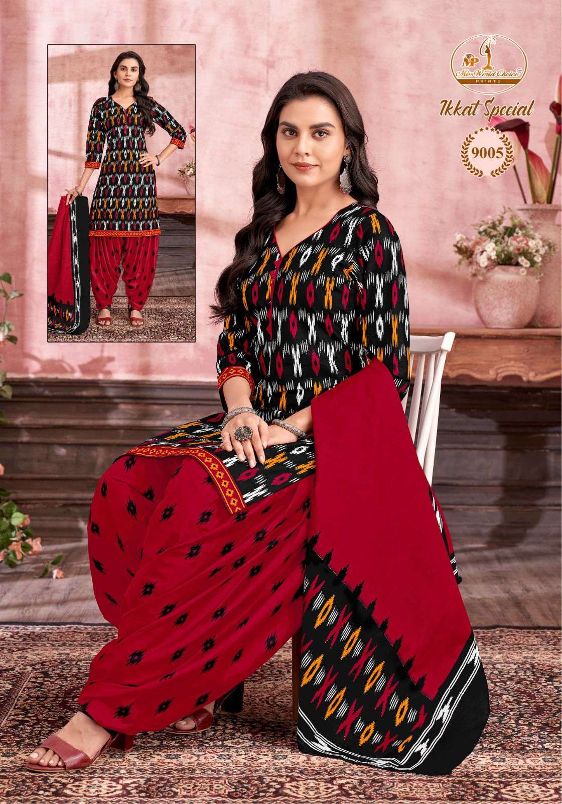 MISS WOLRD CHOICE IKKAT SPECIAL VOL 9 COTTON PRINT SALWAR SUIT