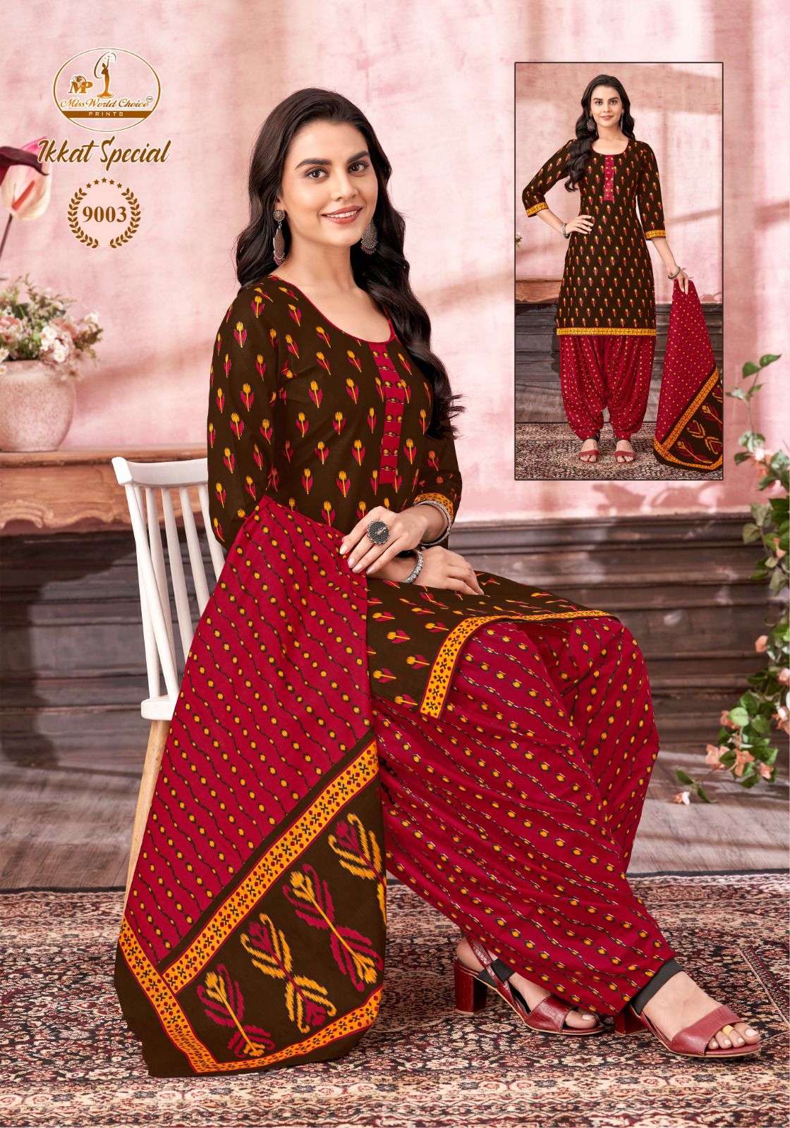 MISS WOLRD CHOICE IKKAT SPECIAL VOL 9 COTTON PRINT SALWAR SUIT