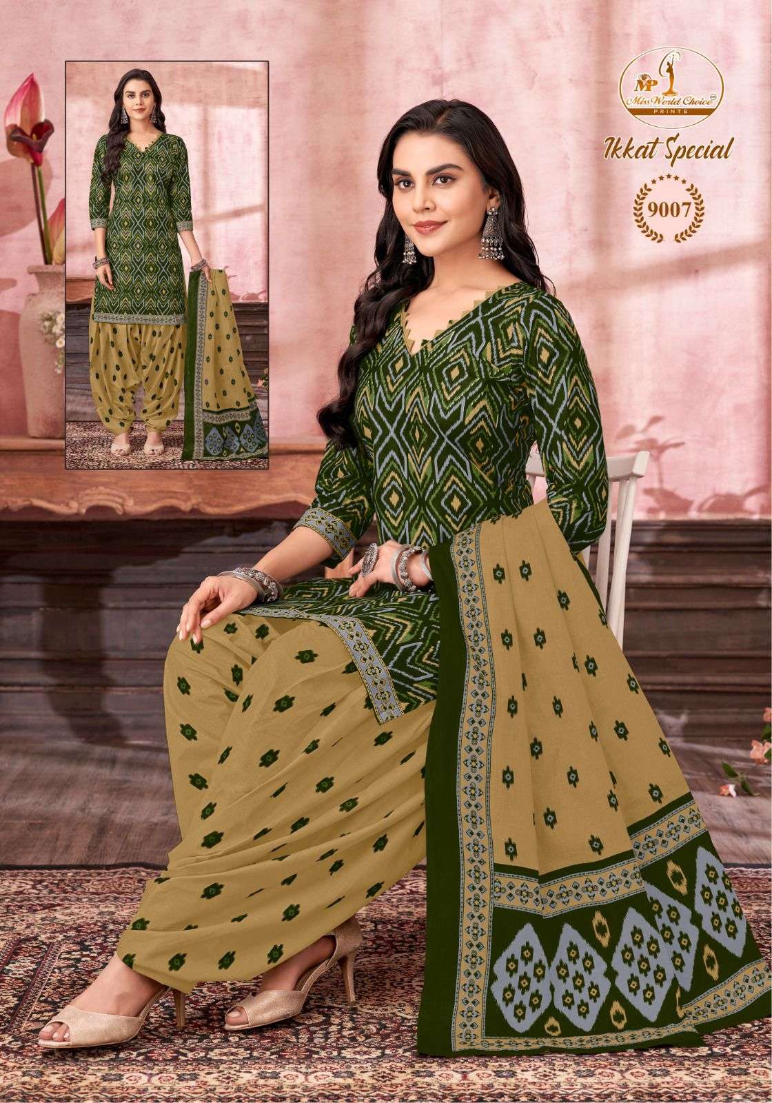 MISS WOLRD CHOICE IKKAT SPECIAL VOL 9 COTTON PRINT SALWAR SUIT