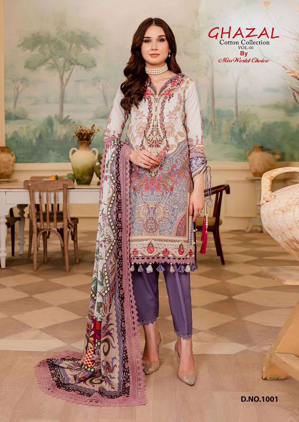 MISSWORLD CHOICE GHAZAL VOL 1 COTTON DIGITAL PRINTS SALWAR SUIT