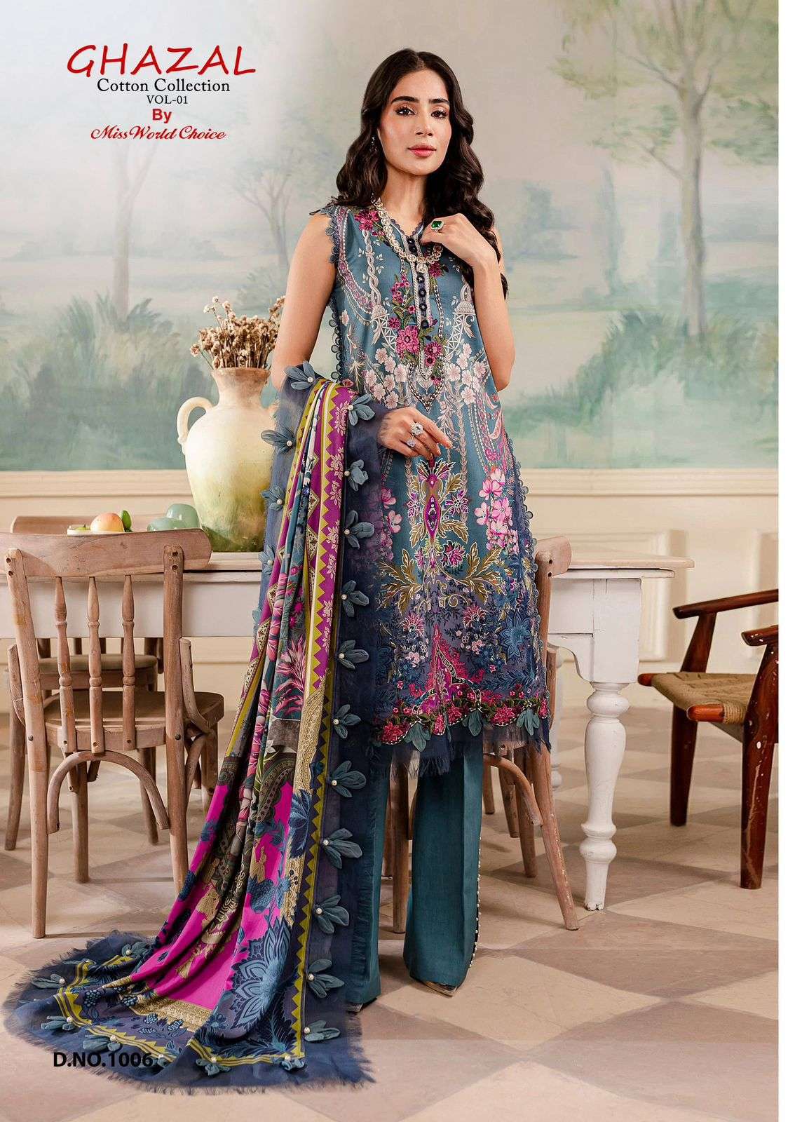 MISSWORLD CHOICE GHAZAL VOL 1 COTTON DIGITAL PRINTS SALWAR SUIT